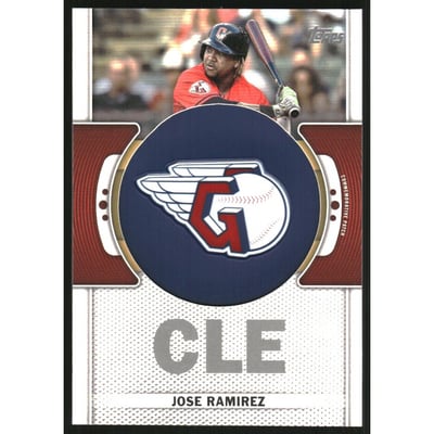 2023 Topps Team Logo Commemorative Patch #TLPJRA Jose Ramirez