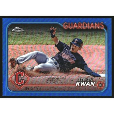 2024 Topps Chrome Blue Refractors #30 Steven Kwan