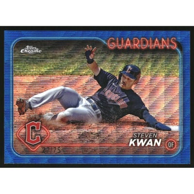 2024 Topps Chrome Blue Wave Refractors #30 Steven Kwan