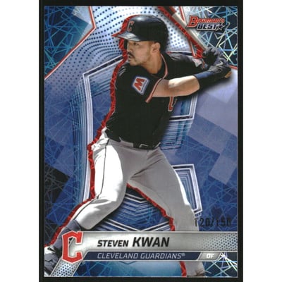 2025 Bowman's Best Blue Lazer Refractors #61 Steven Kwan