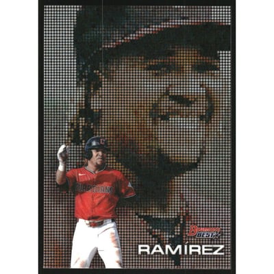 2025 Bowman's Best Pixel Portraits Mini-Diamond Refractors #P22 Jose Ramirez