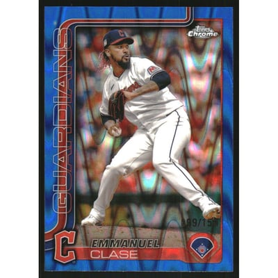 2025 Topps Chrome Blue RayWave Refractors #135 Emmanuel Clase