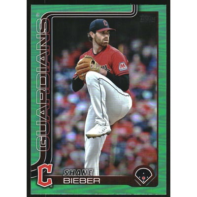 2025 Topps Green Rainbow Foil #379 Shane Bieber