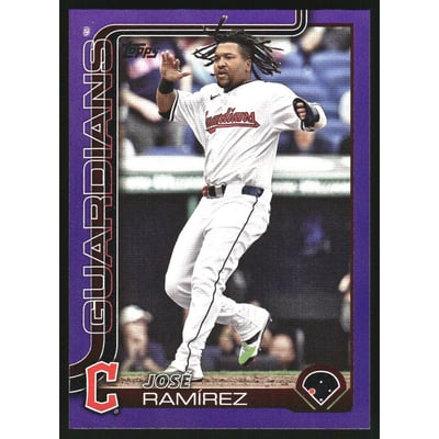 2025 Topps Purple Rainbow Foil #77 Jose Ramirez