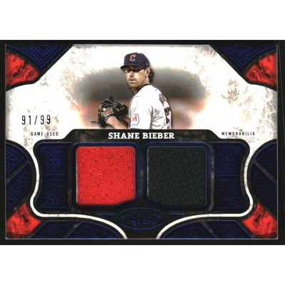 2025 Topps Tier One Relics Blue Dual Relics #T1RSB Shane Bieber