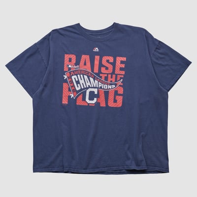Cleveland Guardians Majestic 2016 T-shirt - Navy - 2XL by Fanatics Real Vintage