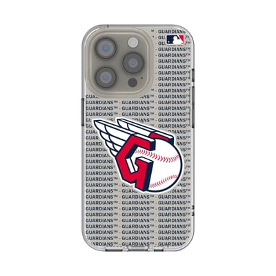 Cleveland Guardians Keyscaper Text Backdrop iPhone Clear Case