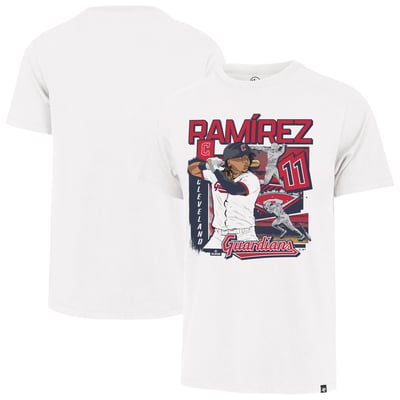 José Ramírez Cleveland Guardians '47 Field Mark Franklin T-Shirt - White