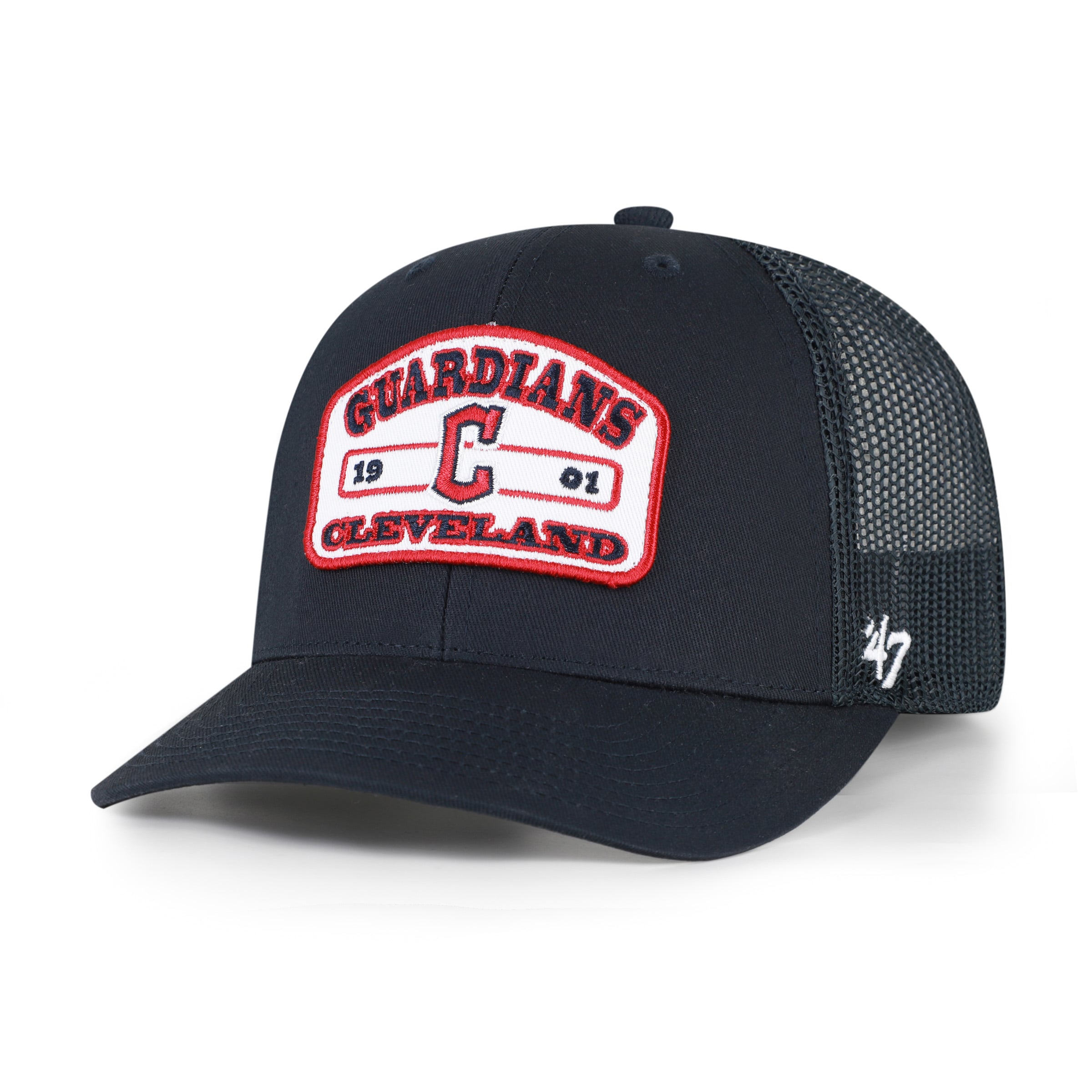 Men's '47  Navy Cleveland Guardians Roadway Trucker Snapback Hat