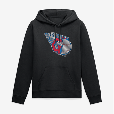 Cleveland Guardians Big & Tall Metallic Mascot Hoodie - Black