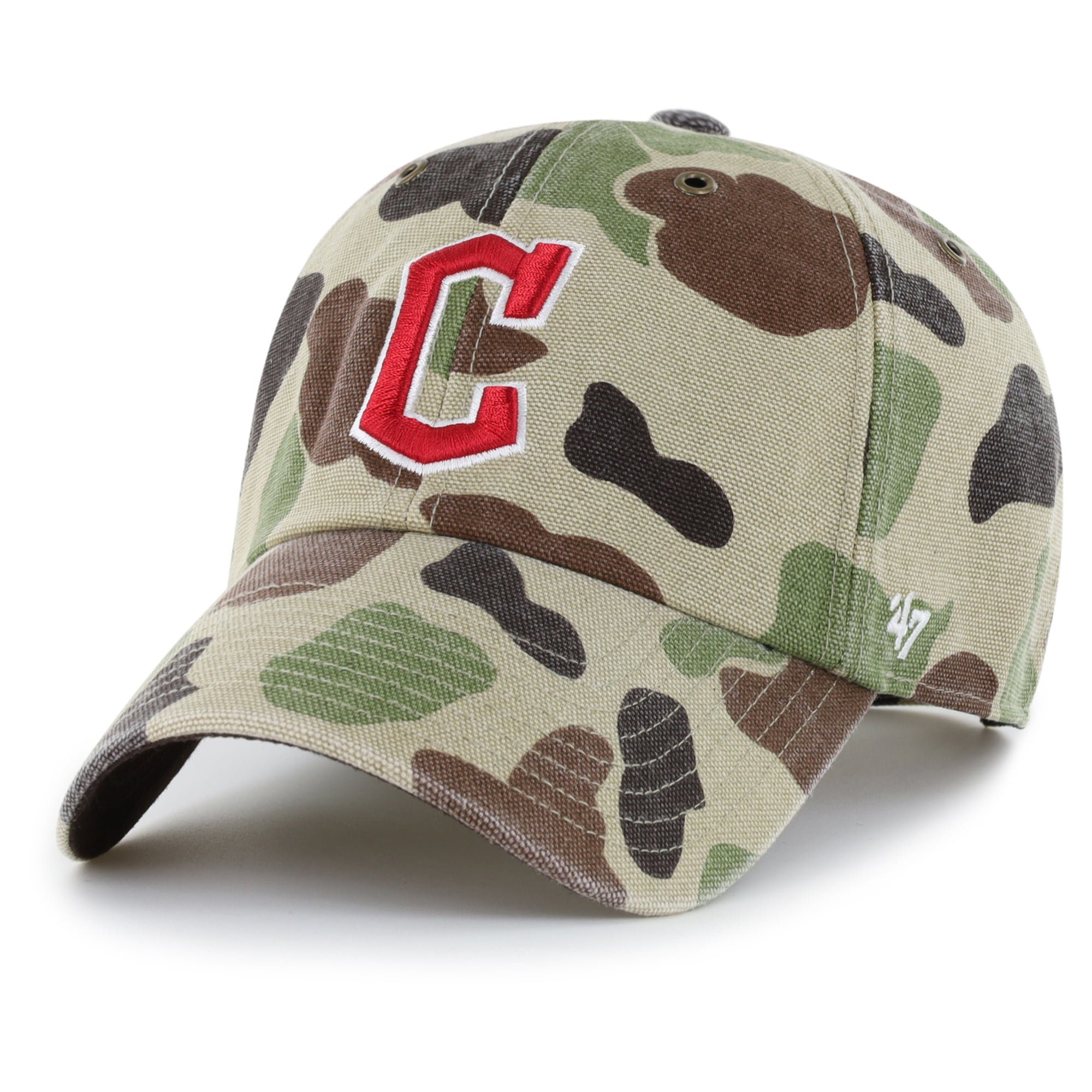 Casquette ajustable Carhartt x '47 Camo Cleveland Guardians Duck Clean Up pour homme