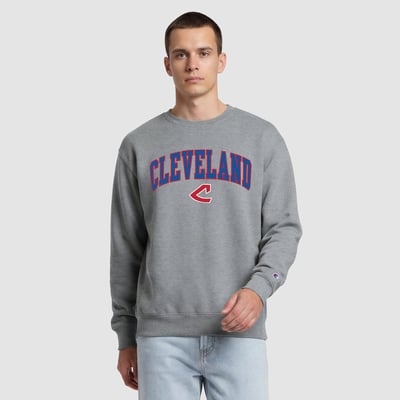  Cleveland Guardians Champion Fleece Crew Sweatshirt - Heather Gray