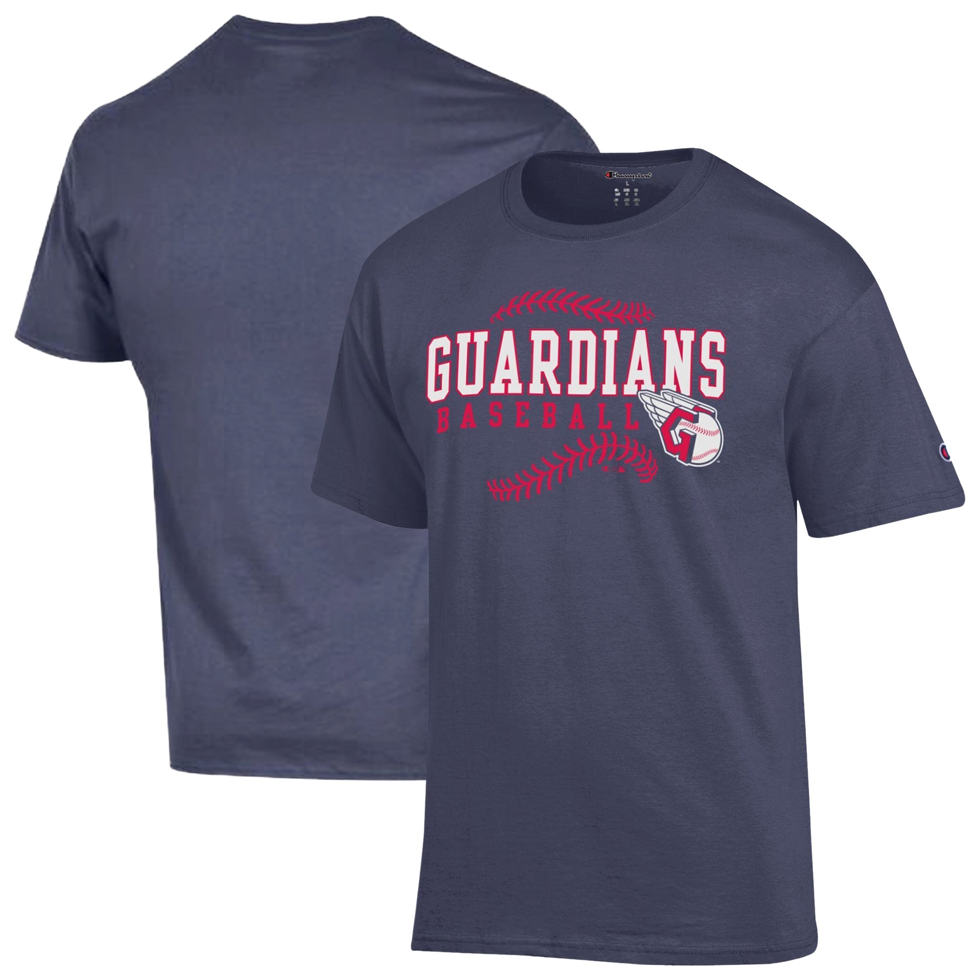 Men's Champion Navy Cleveland Guardians Baseball T-Shirt