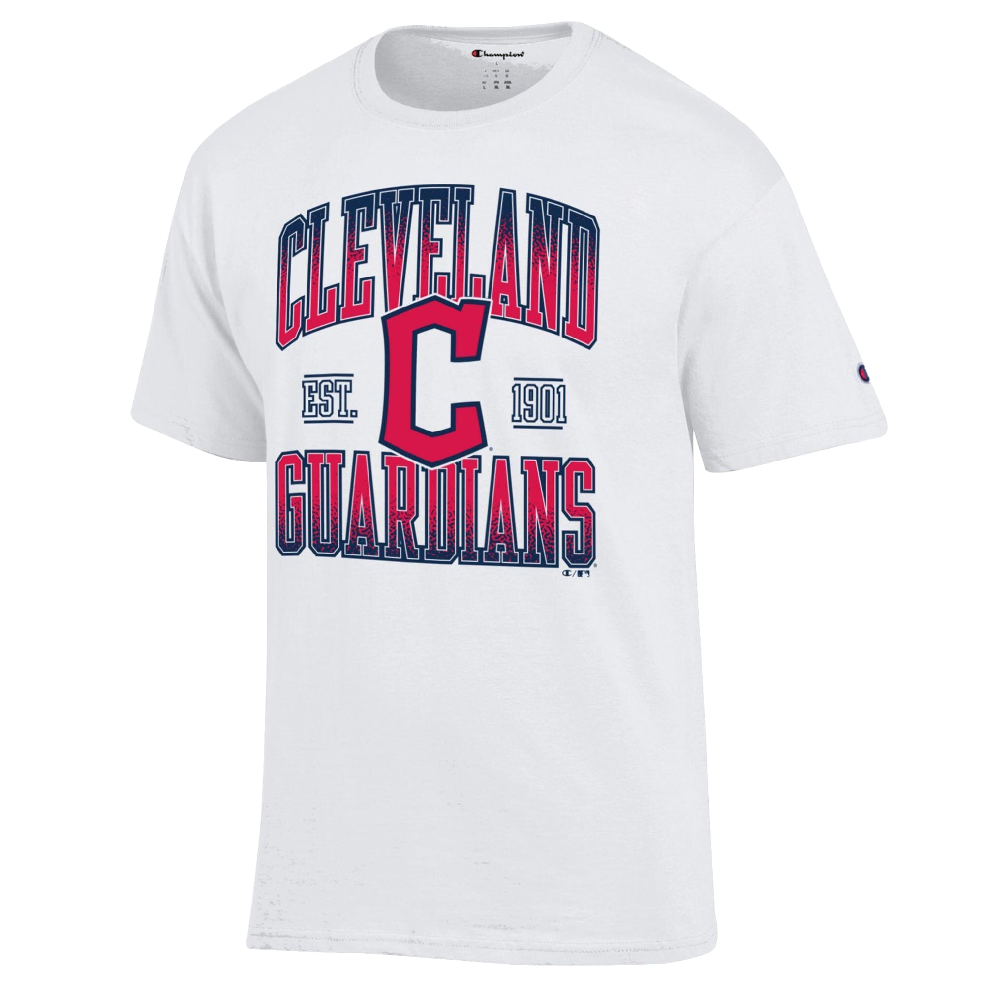 Men's Champion White Cleveland Guardians Team Name T-Shirt