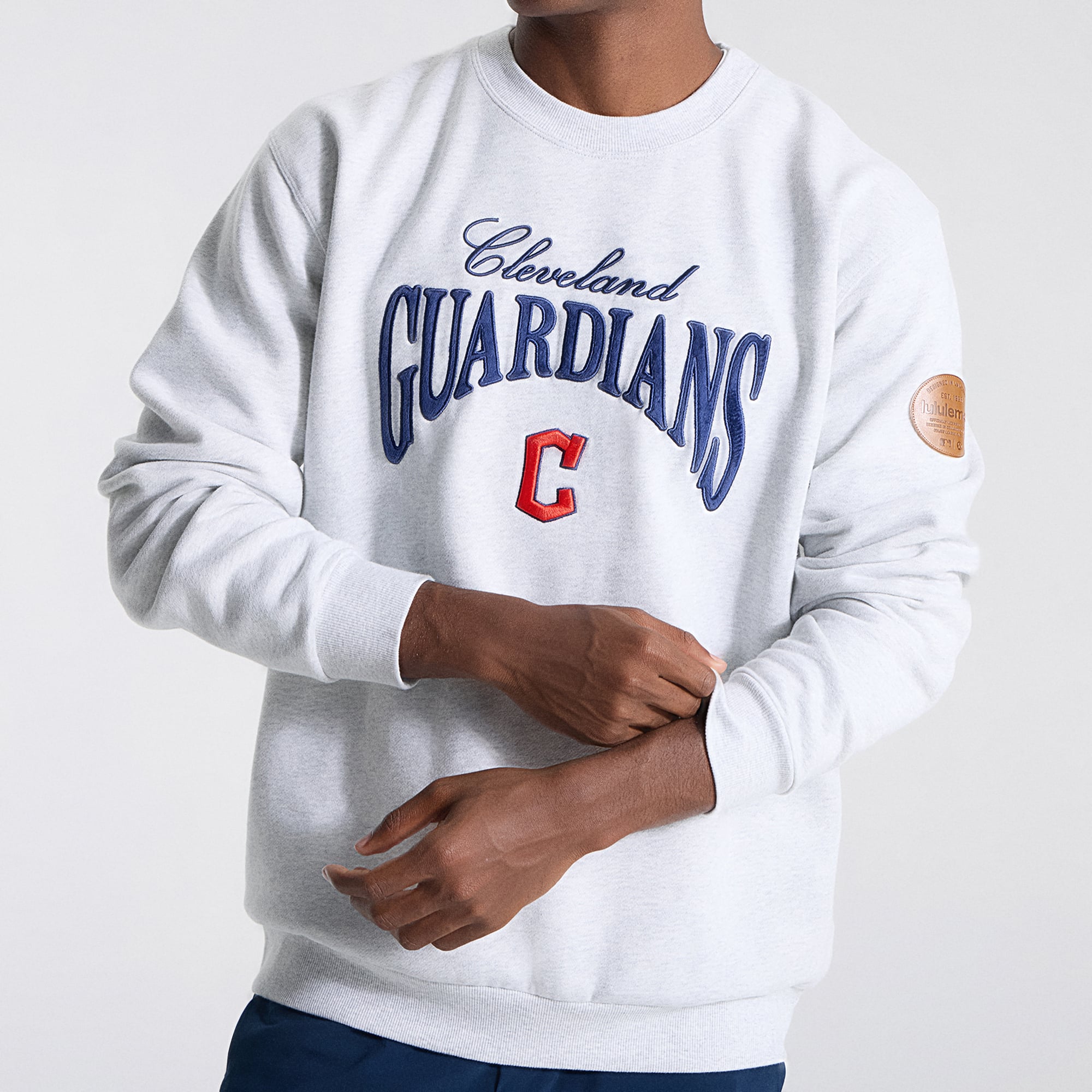 Men's lululemon Heathered Core Ultra Light Grey Cleveland Guardians Steady State Sweatshirt