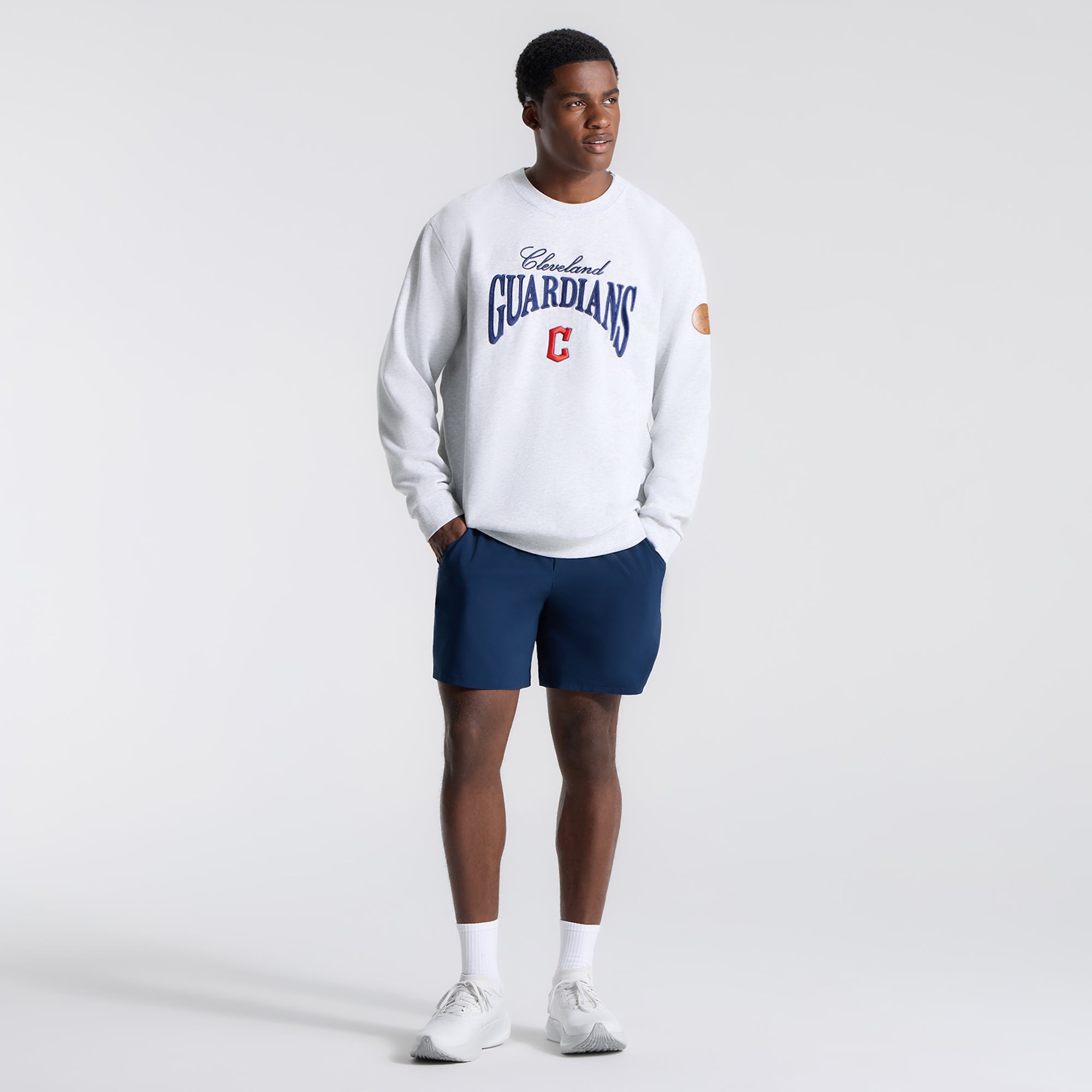 Men's lululemon Heathered Core Ultra Light Grey Cleveland Guardians Steady State Sweatshirt