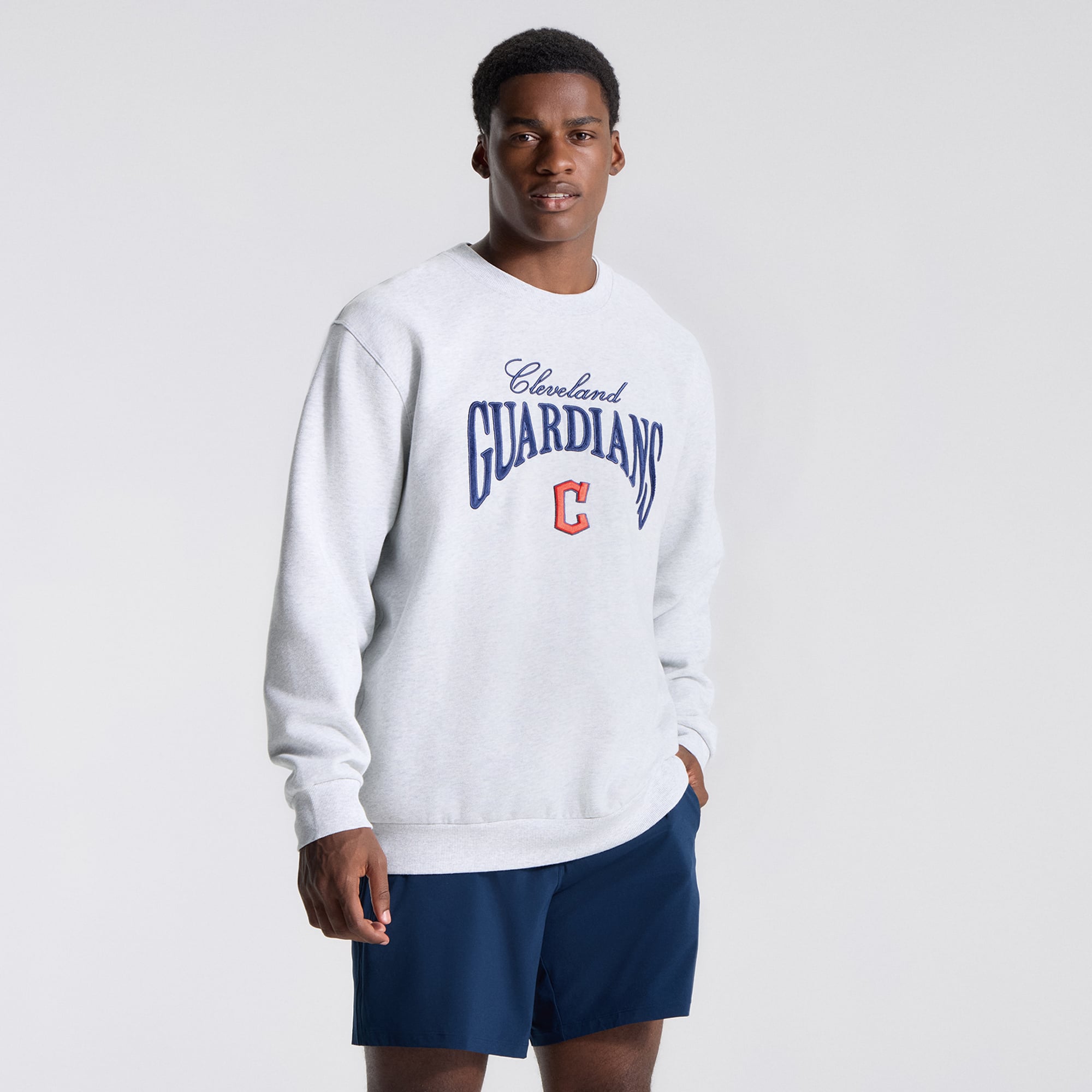 Men's lululemon Heathered Core Ultra Light Grey Cleveland Guardians Steady State Sweatshirt