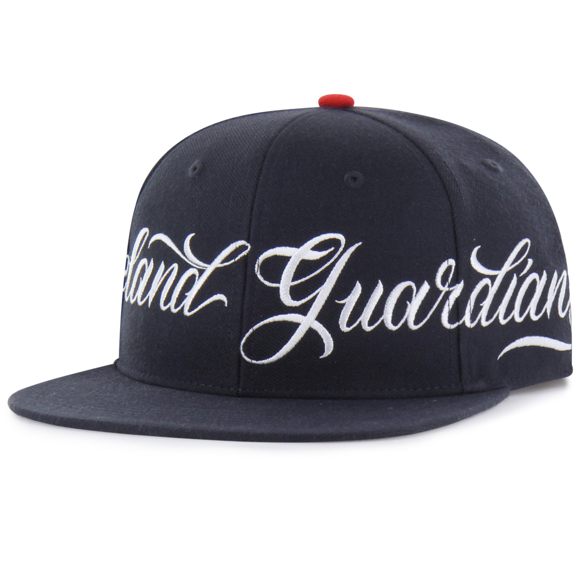 Men's Mister Cartoon x '47 Navy Cleveland Guardians Wrap Script Captain Snapback Hat
