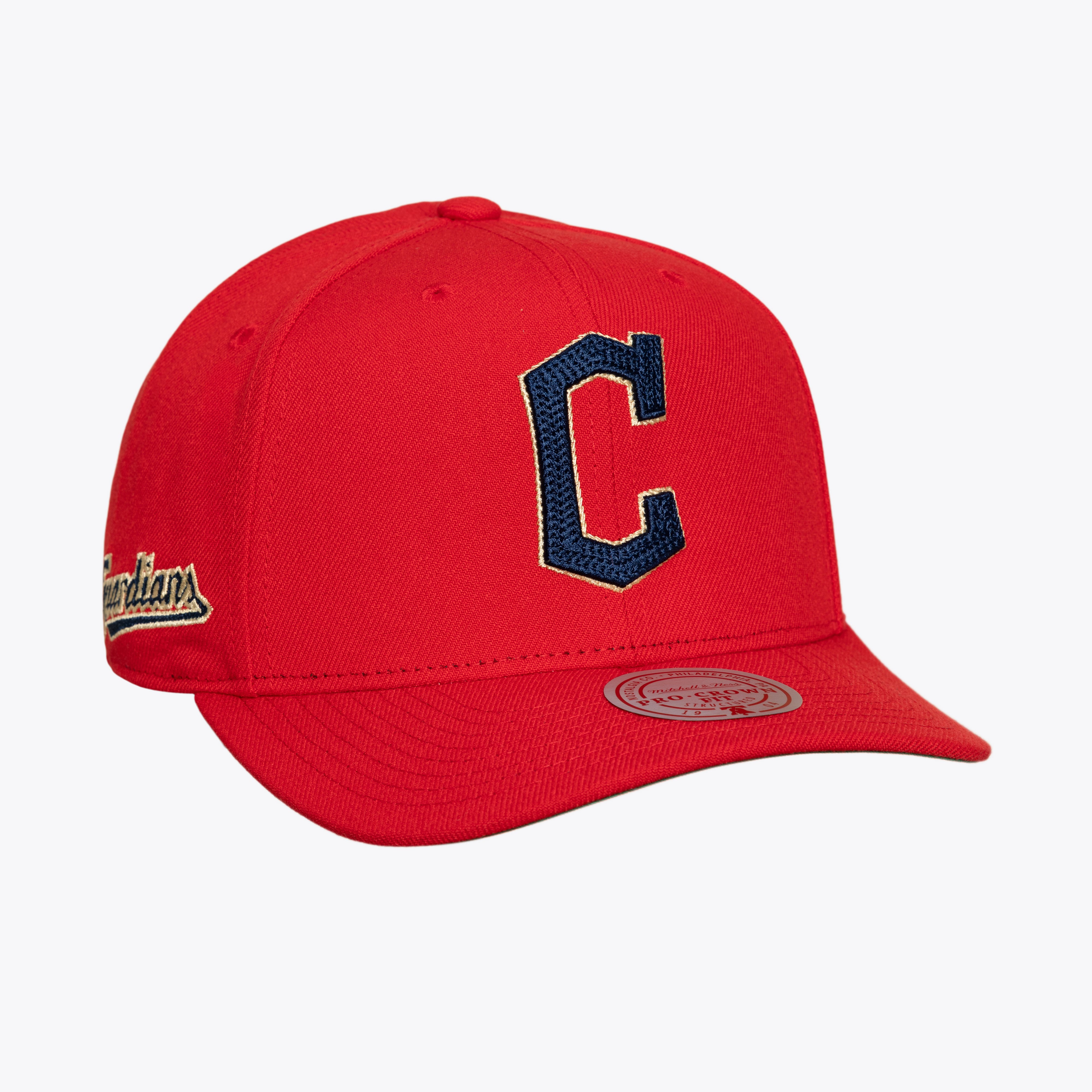 Men's Mitchell & Ness Red Cleveland Guardians Secondary Pro Snapback Hat