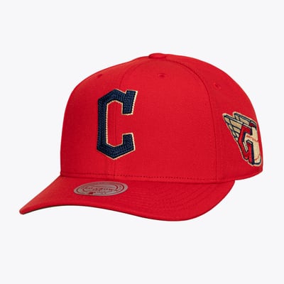  Cleveland Guardians Mitchell & Ness Secondary Pro Snapback Hat - Red