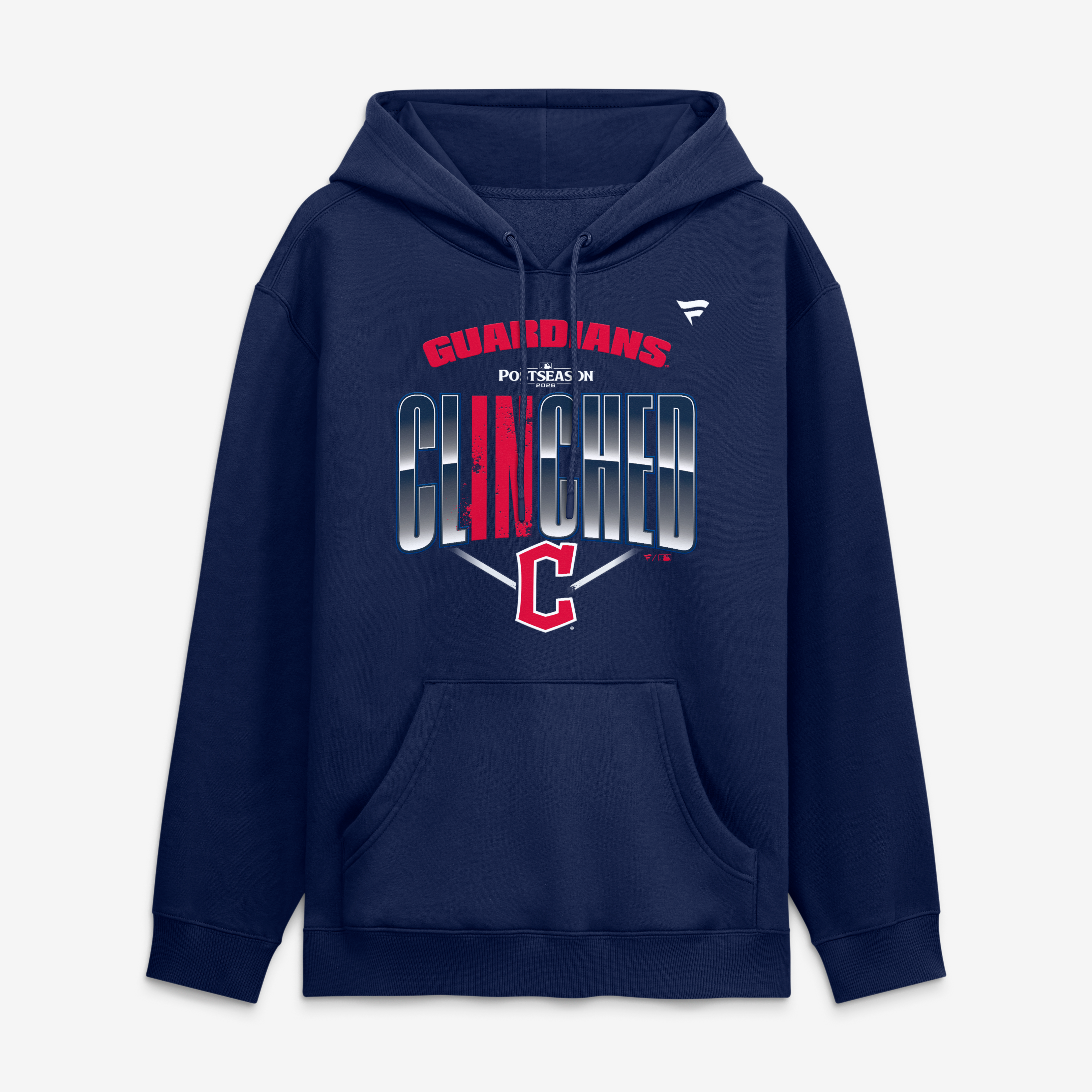 Sweat à capuche bleu marine pour homme Cleveland Guardians, édition spéciale vestiaire des séries éliminatoires de la MLB 2026