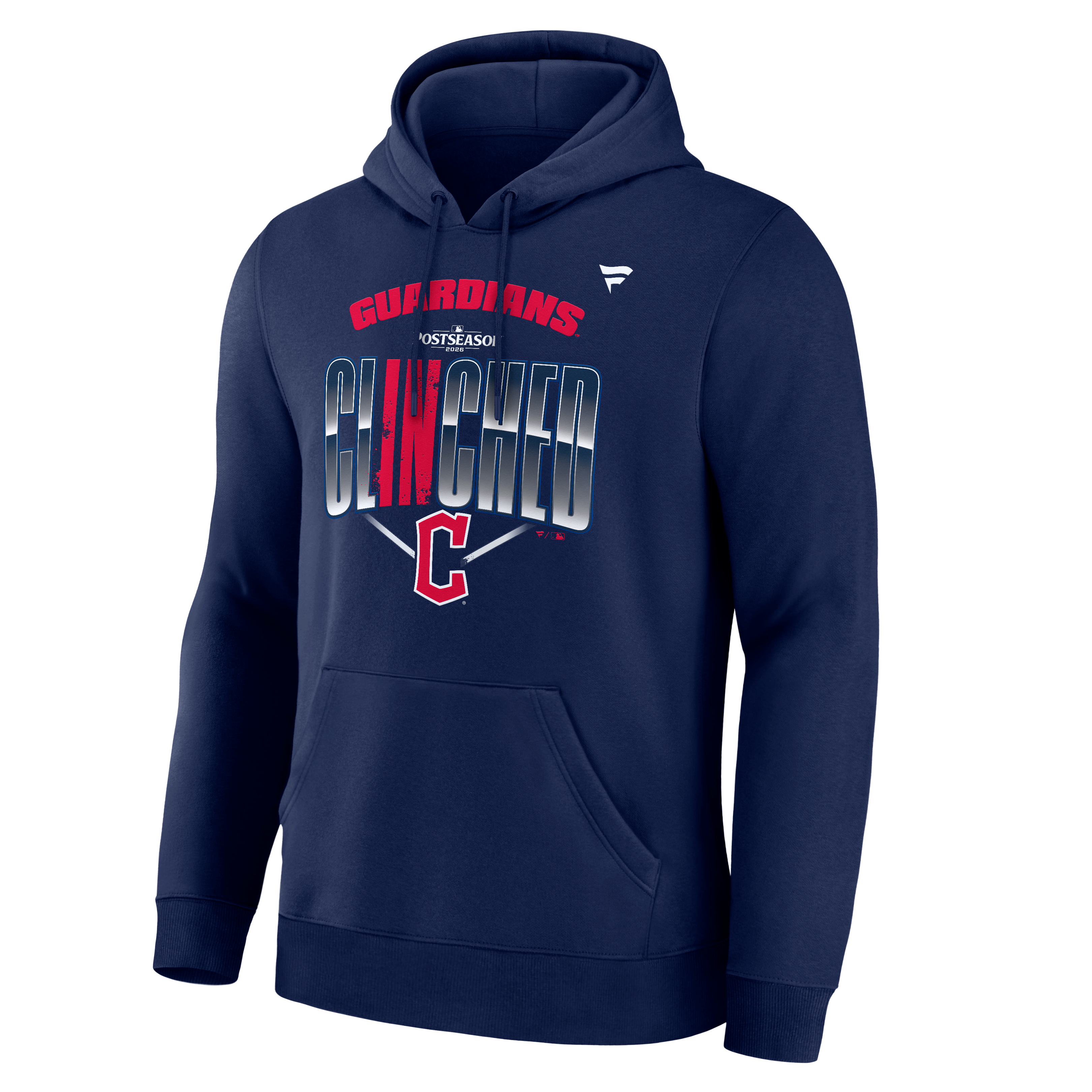 Sweat à capuche bleu marine pour homme Cleveland Guardians, édition spéciale vestiaire des séries éliminatoires de la MLB 2026