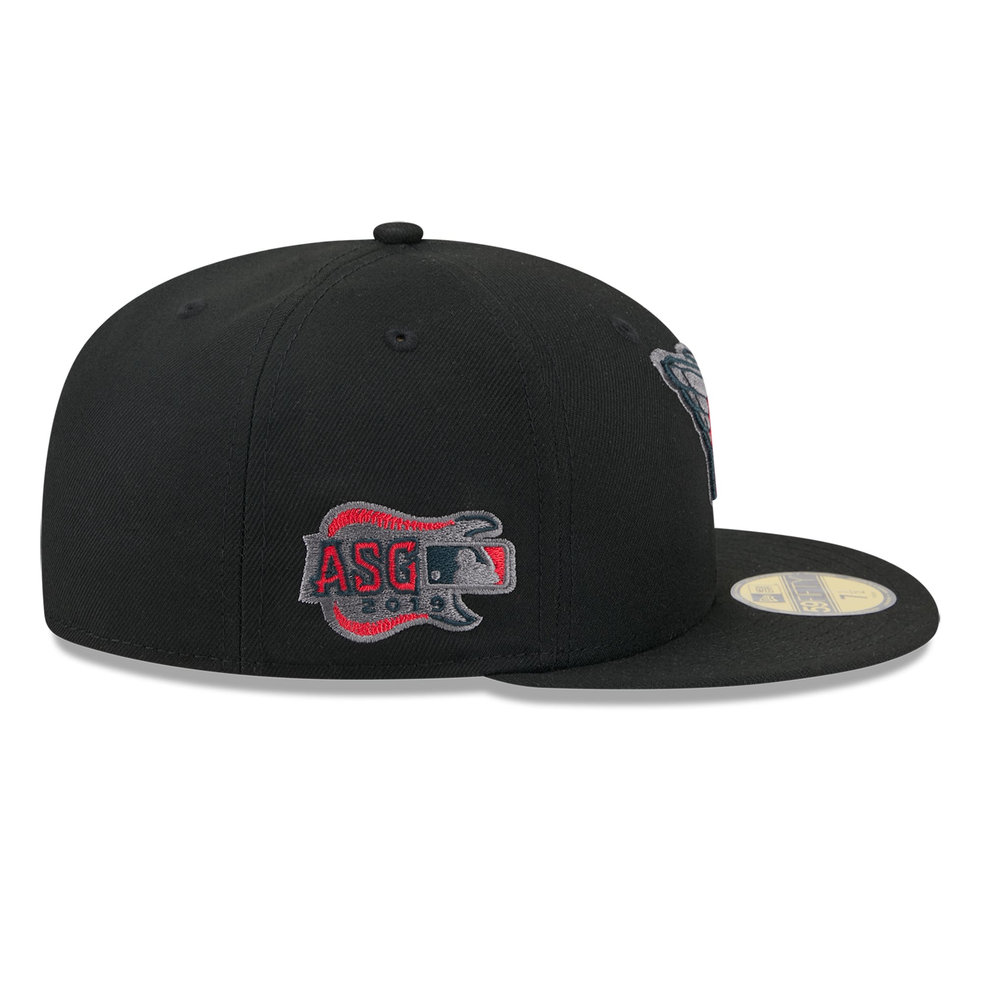 Casquette ajustée New Era 59FIFTY pour homme, noire, Cleveland Guardians, coloris pop.