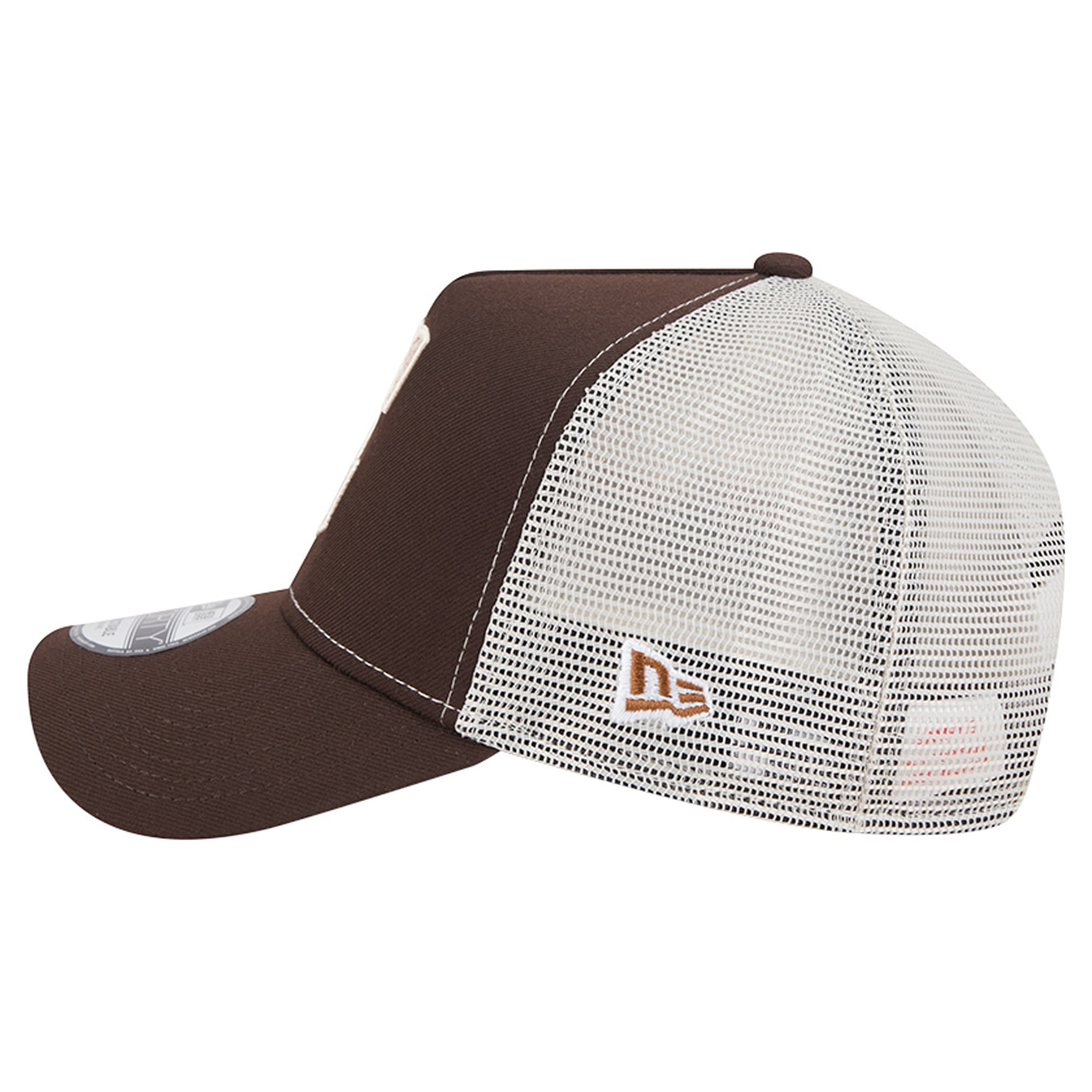 Casquette trucker ajustable New Era Cleveland Guardians marron à motif citrouille épicée 9FORTY pour homme