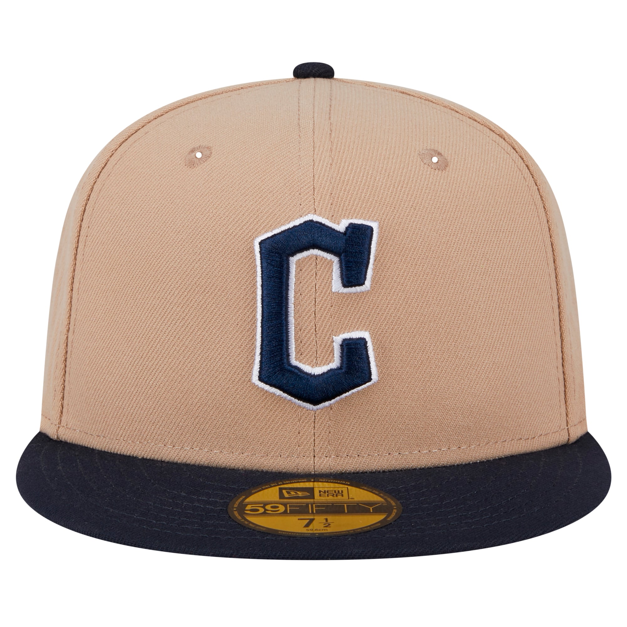 Casquette ajustée 59FIFTY Cleveland Guardians de New Era pour homme en kaki