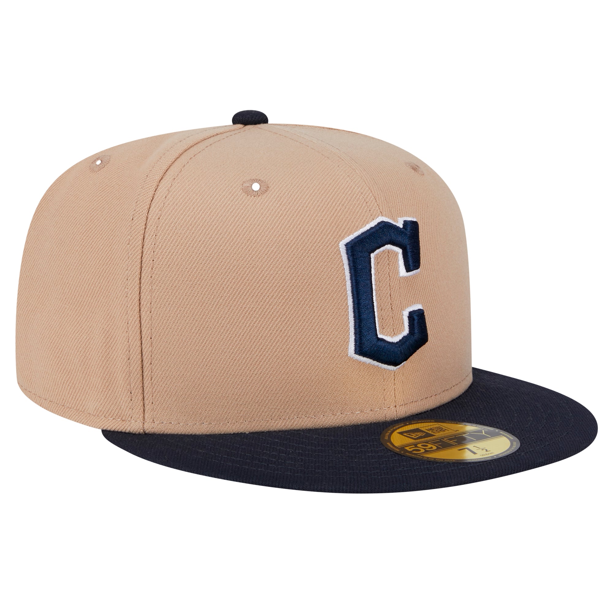 Casquette ajustée 59FIFTY Cleveland Guardians de New Era pour homme en kaki