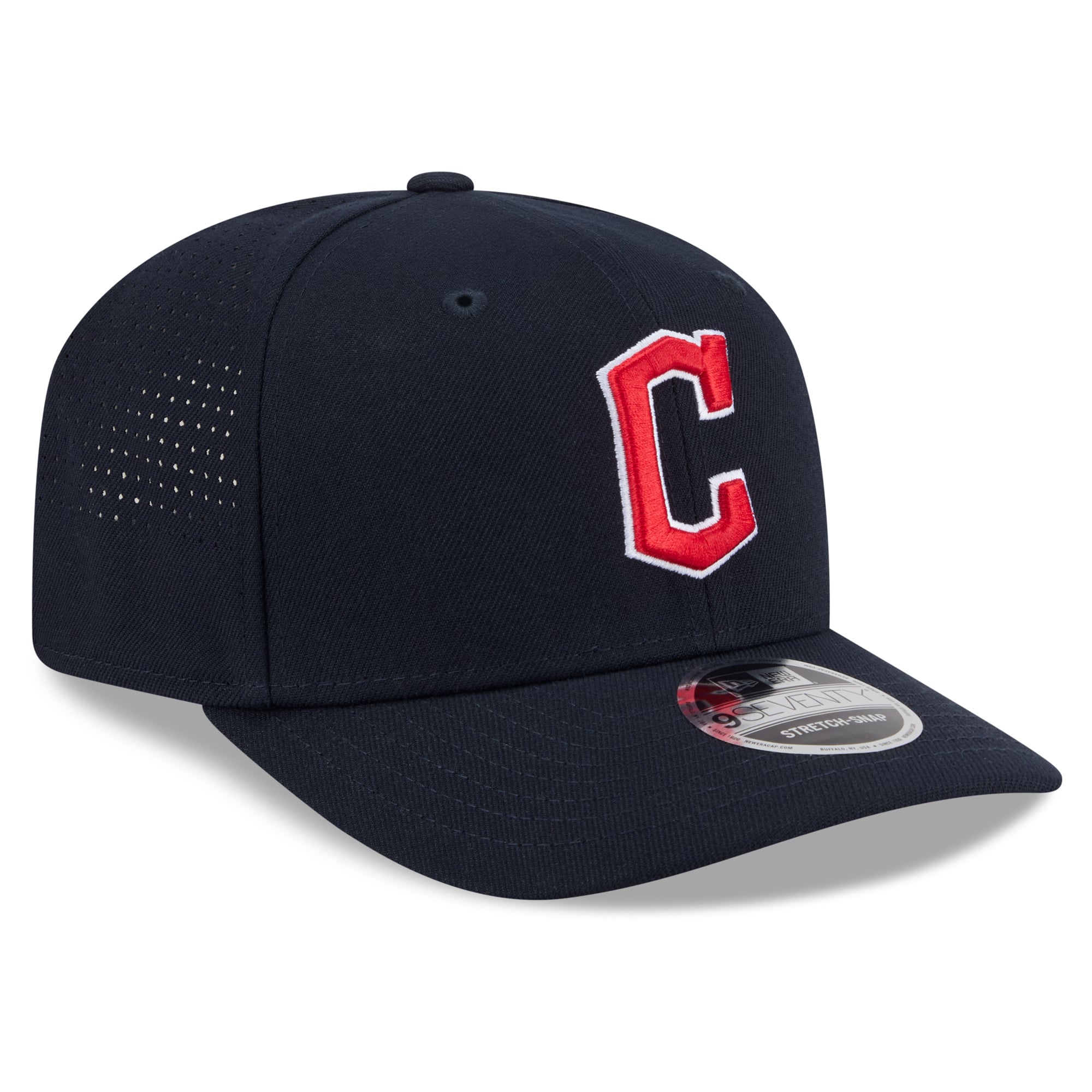 Casquette ajustable New Era bleu marine Cleveland Guardians Performance 9SEVENTY pour homme