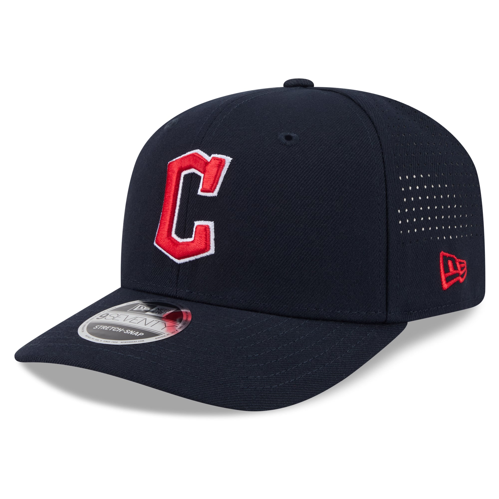 Casquette ajustable New Era bleu marine Cleveland Guardians Performance 9SEVENTY pour homme