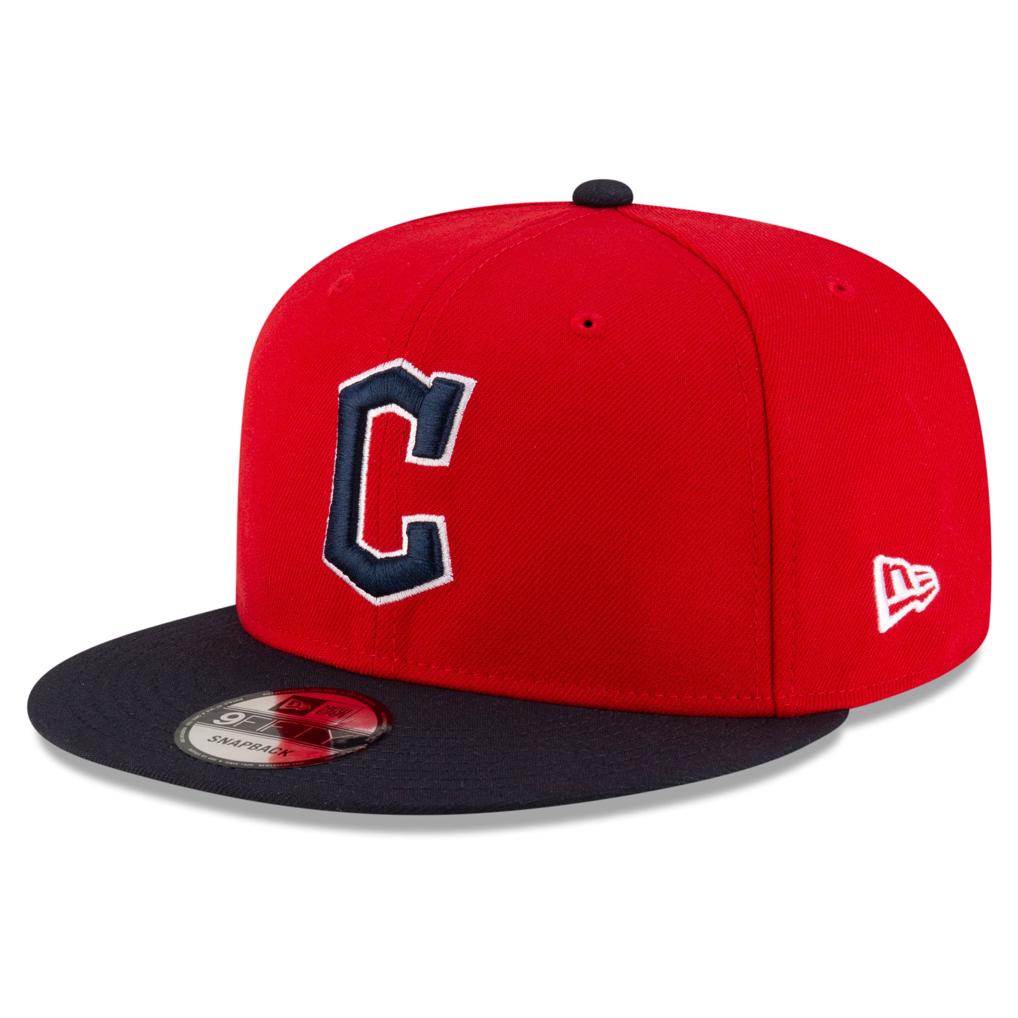 Men's New Era Red/Navy Cleveland Guardians 2026 MLB Postseason Side Patch 9FIFTY Snapback Hat