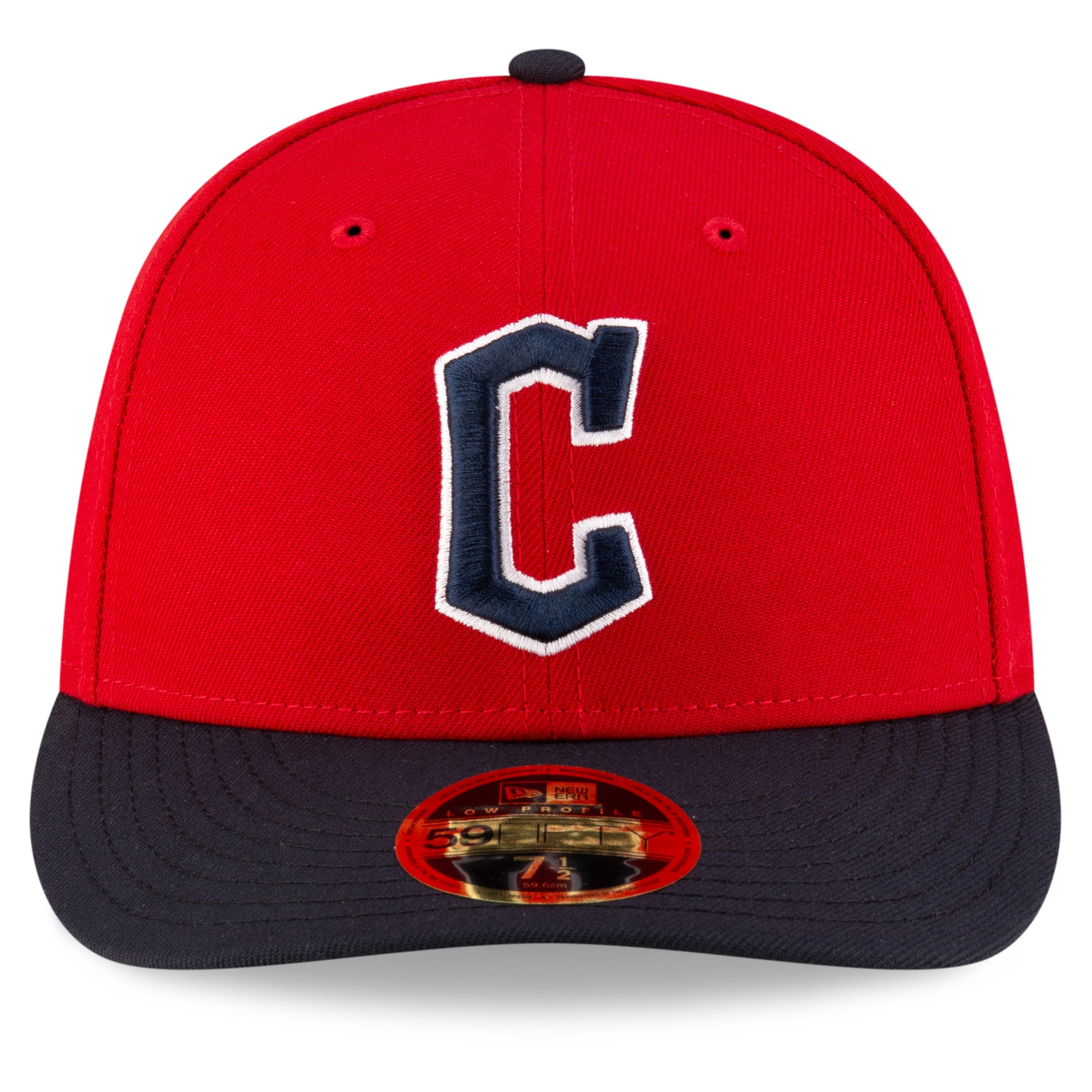 Casquette ajustée New Era 59FIFTY pour homme, rouge/marine, Cleveland Guardians, 2026 MLB, écusson latéral, profil bas