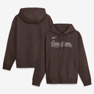  Cleveland Guardians Nike Core Cinder Club Fleece Hoodie - Brown