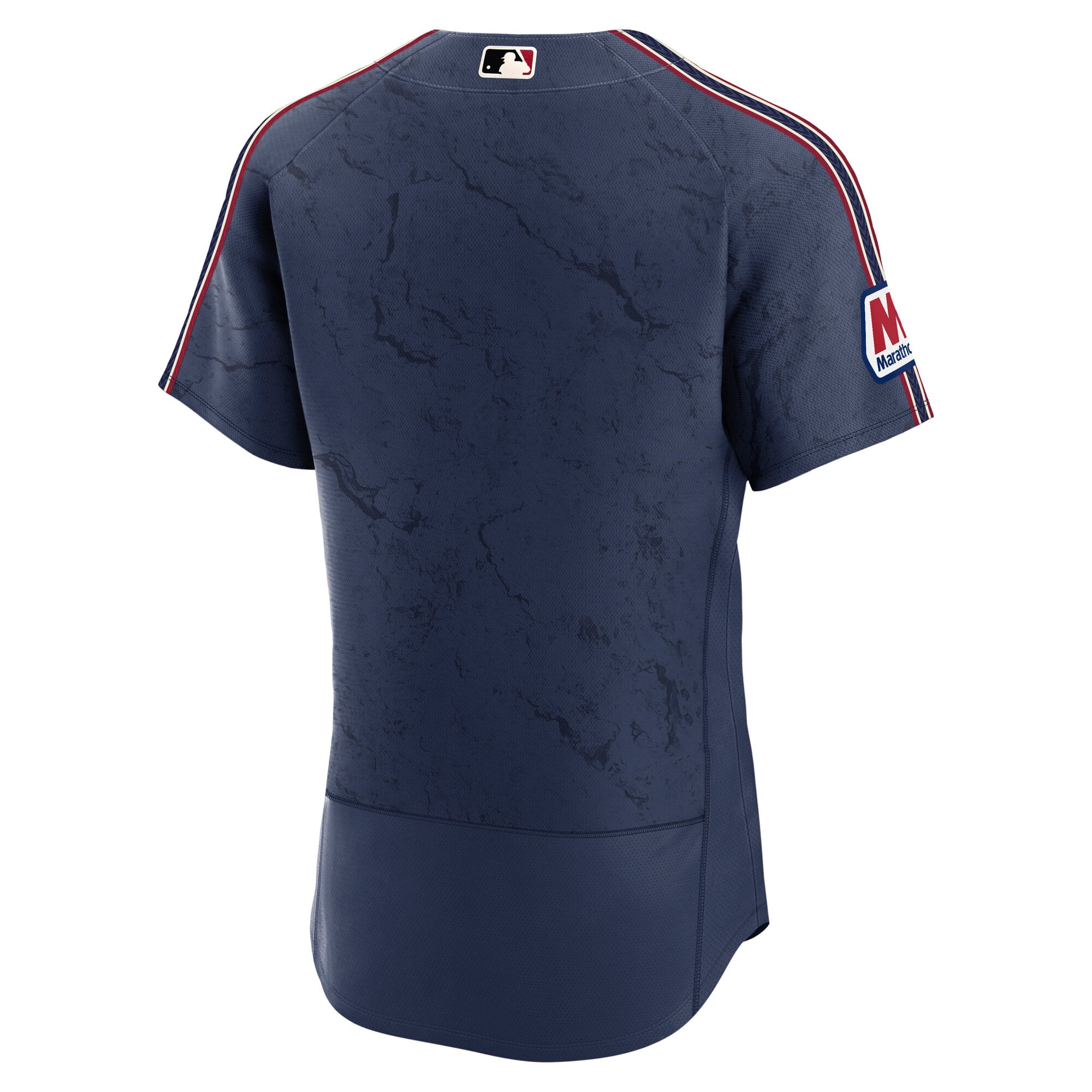 Men's Nike Navy Cleveland Guardians City Connect Authentic Sponsor Patch Jersey