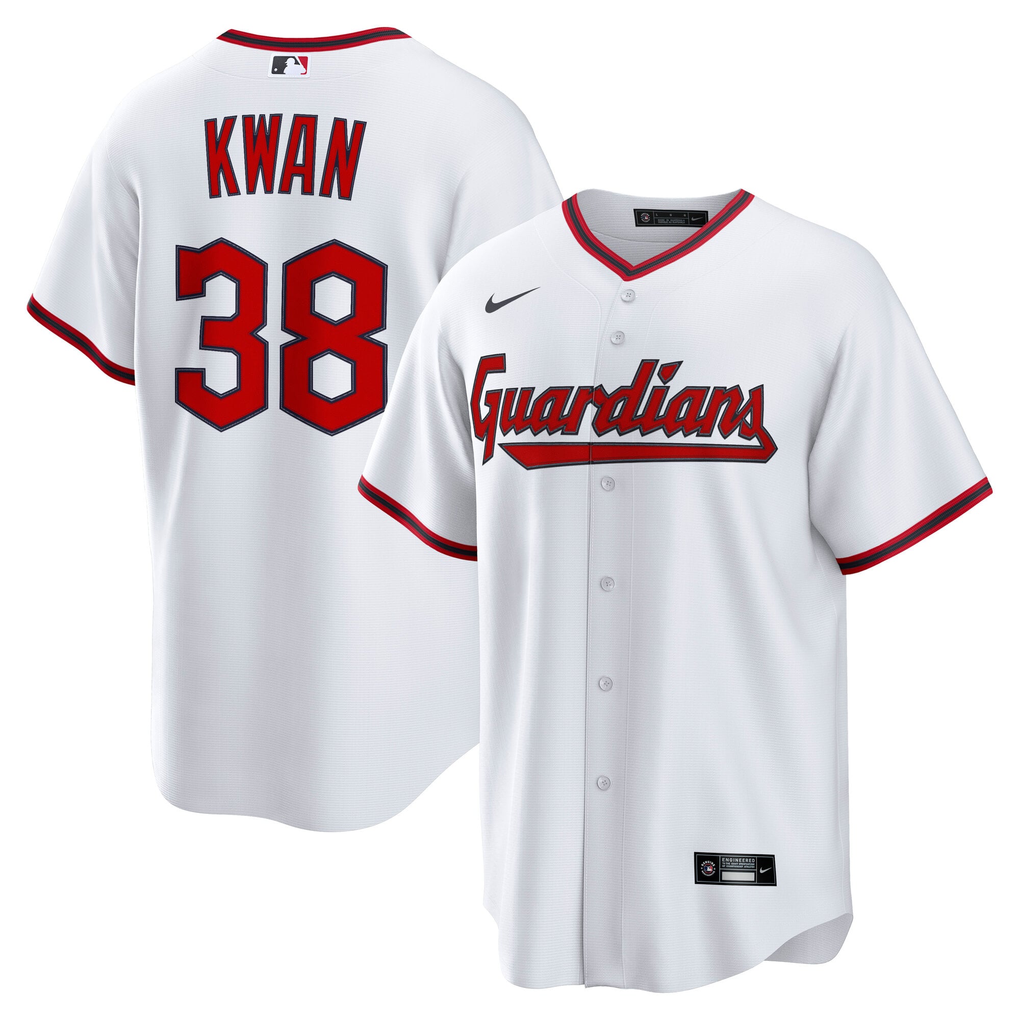 Maillot réplique domicile Nike Steven Kwan blanc des Cleveland Guardians pour homme