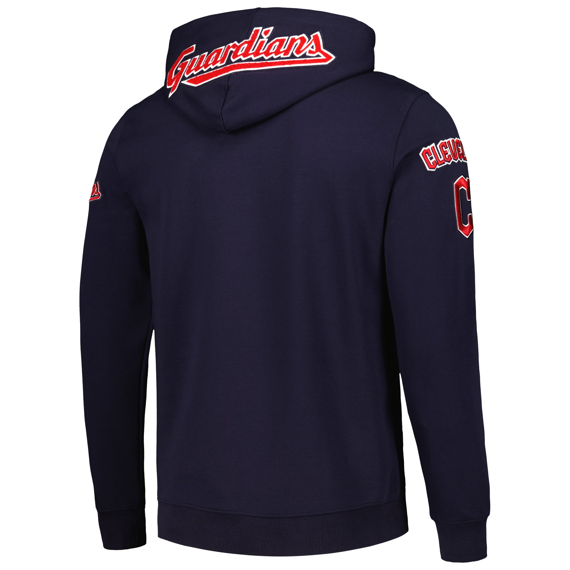 Sweat à capuche et logo de l'équipe Cleveland Guardians Pro Standard bleu marine pour homme