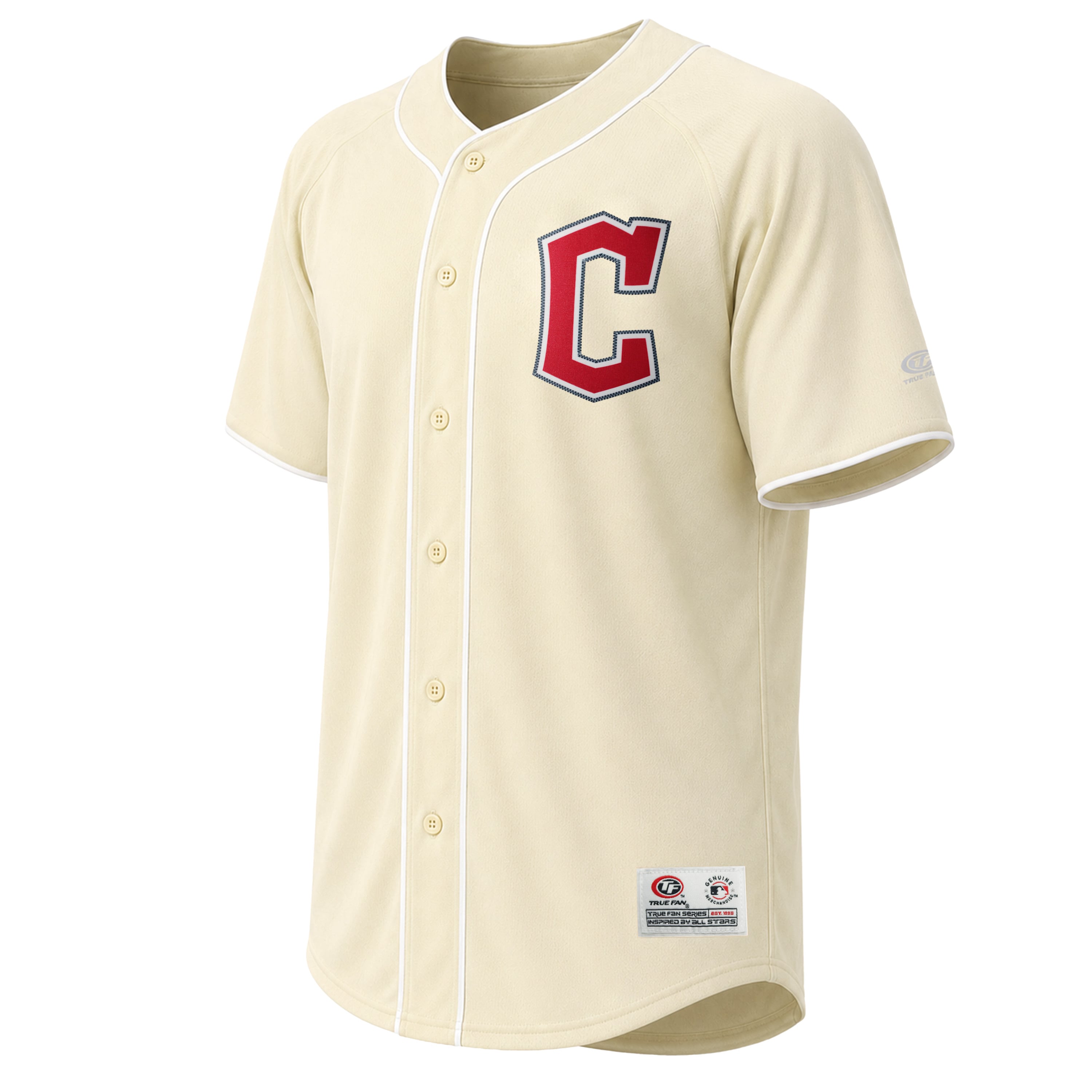 Men's Stitches Cream Cleveland Guardians Fashion Jersey