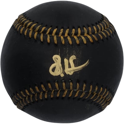 Steven Kwan Cleveland Guardians Autographed Fanatics Authentic Black Leather Baseball  
