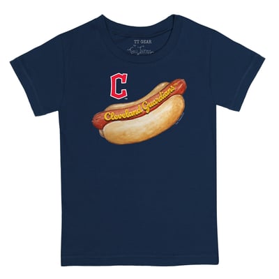 Cleveland Guardians Tiny Turnip Toddler Hot Dog T-Shirt - Navy