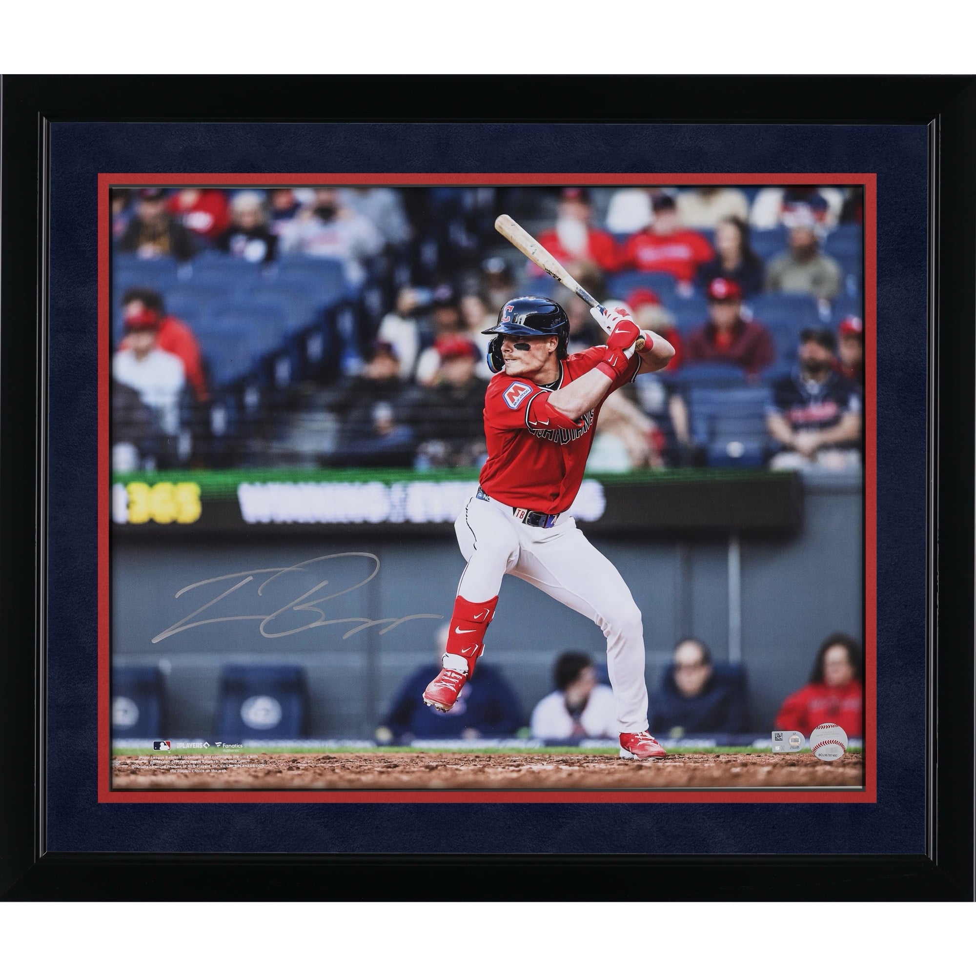 Travis Bazzana Cleveland Guardians Autographed 16" x 20" MLB Debut Photograph