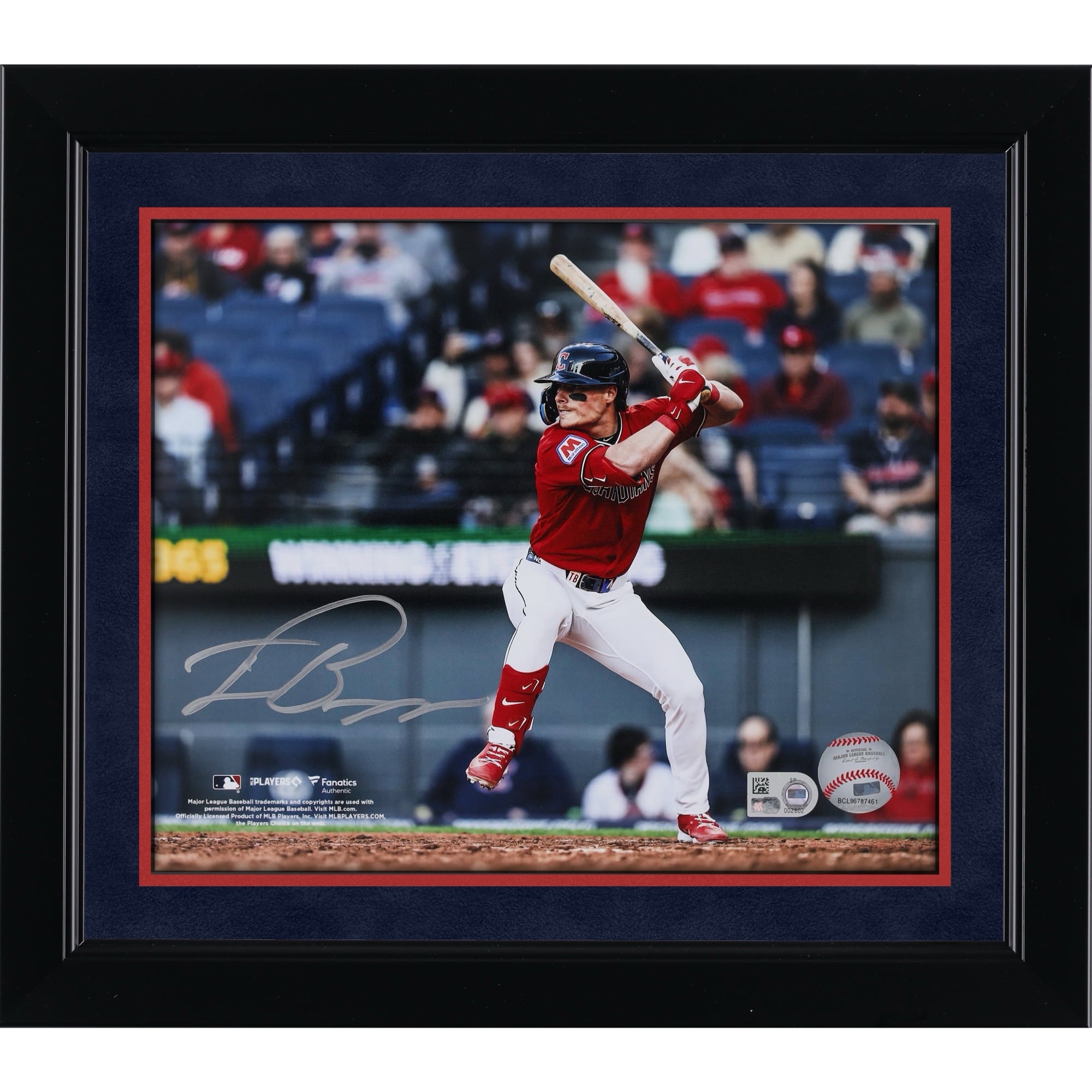 Travis Bazzana Cleveland Guardians Autographed 8" x 10" MLB Debut Photograph