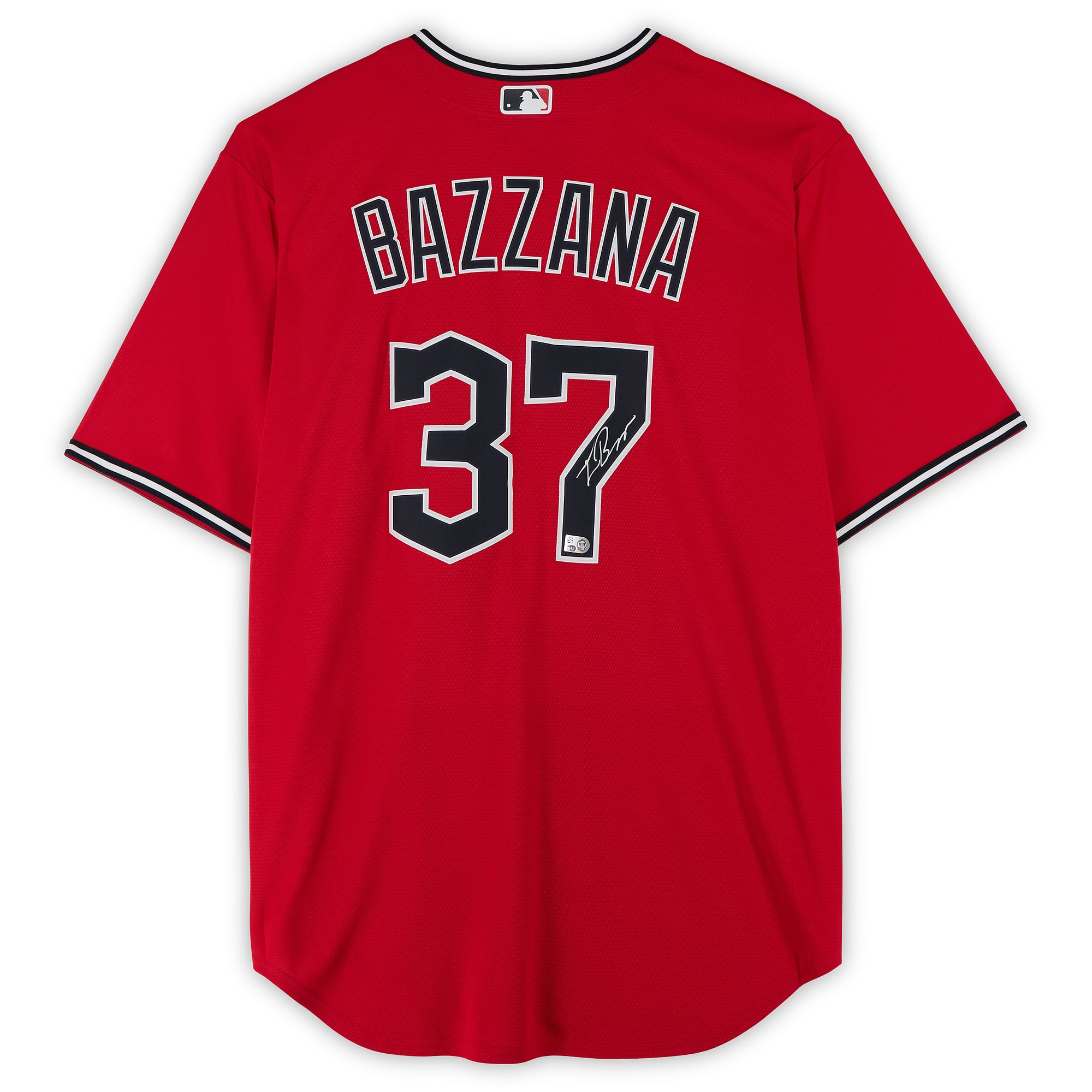 Maillot réplique rouge Nike autographié de Travis Bazzana, Cleveland Guardians