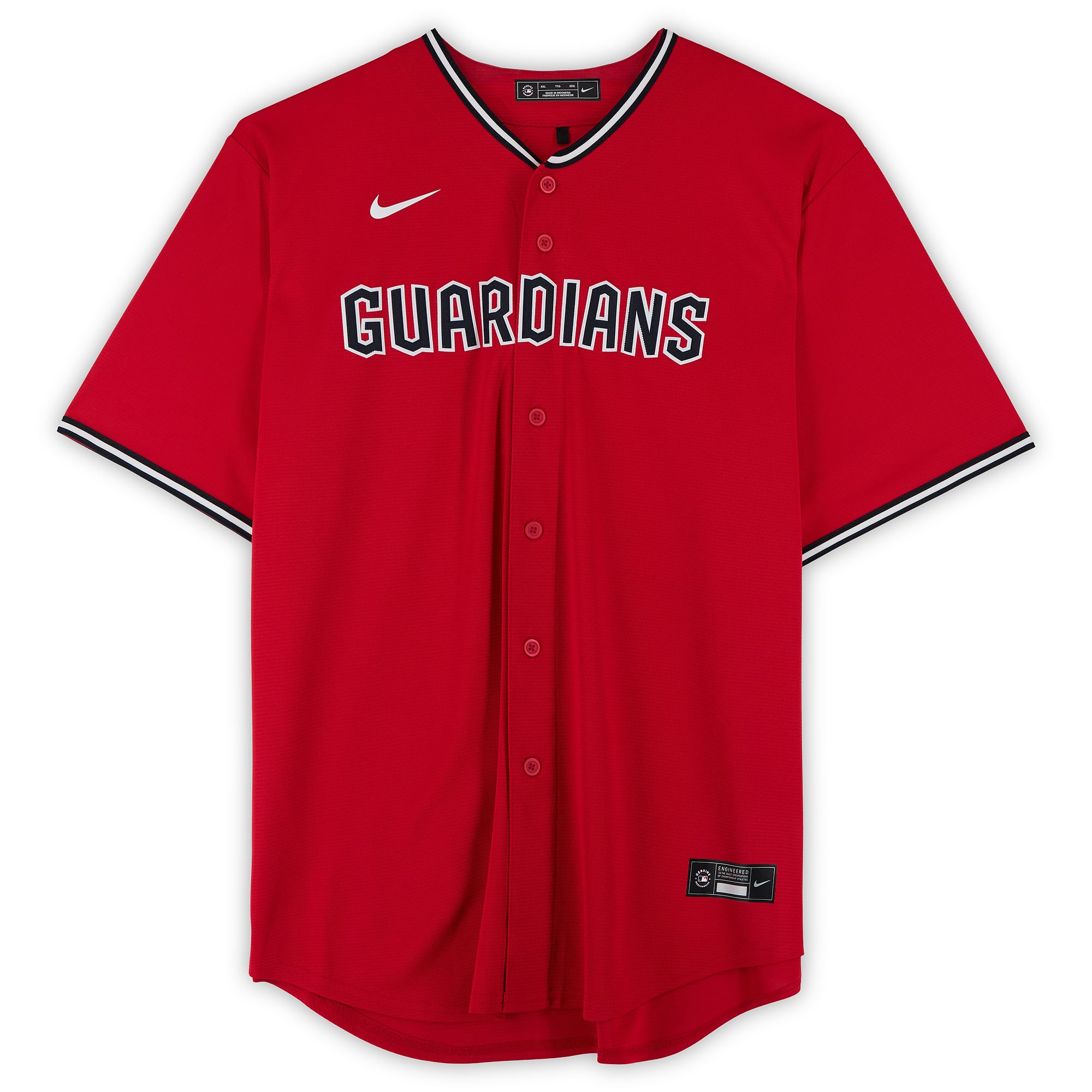 Maillot réplique rouge Nike autographié de Travis Bazzana, Cleveland Guardians
