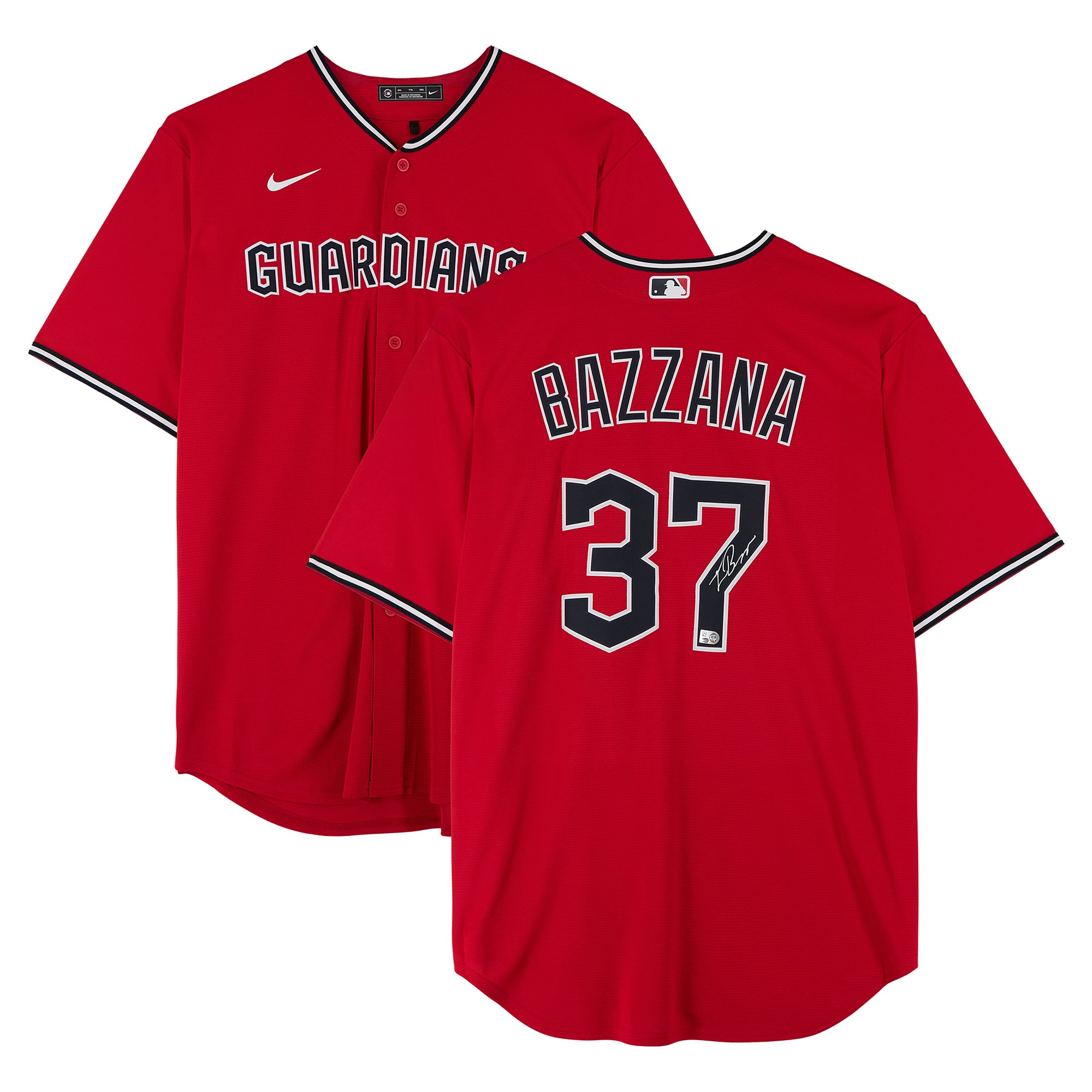 Maillot réplique rouge Nike autographié de Travis Bazzana, Cleveland Guardians