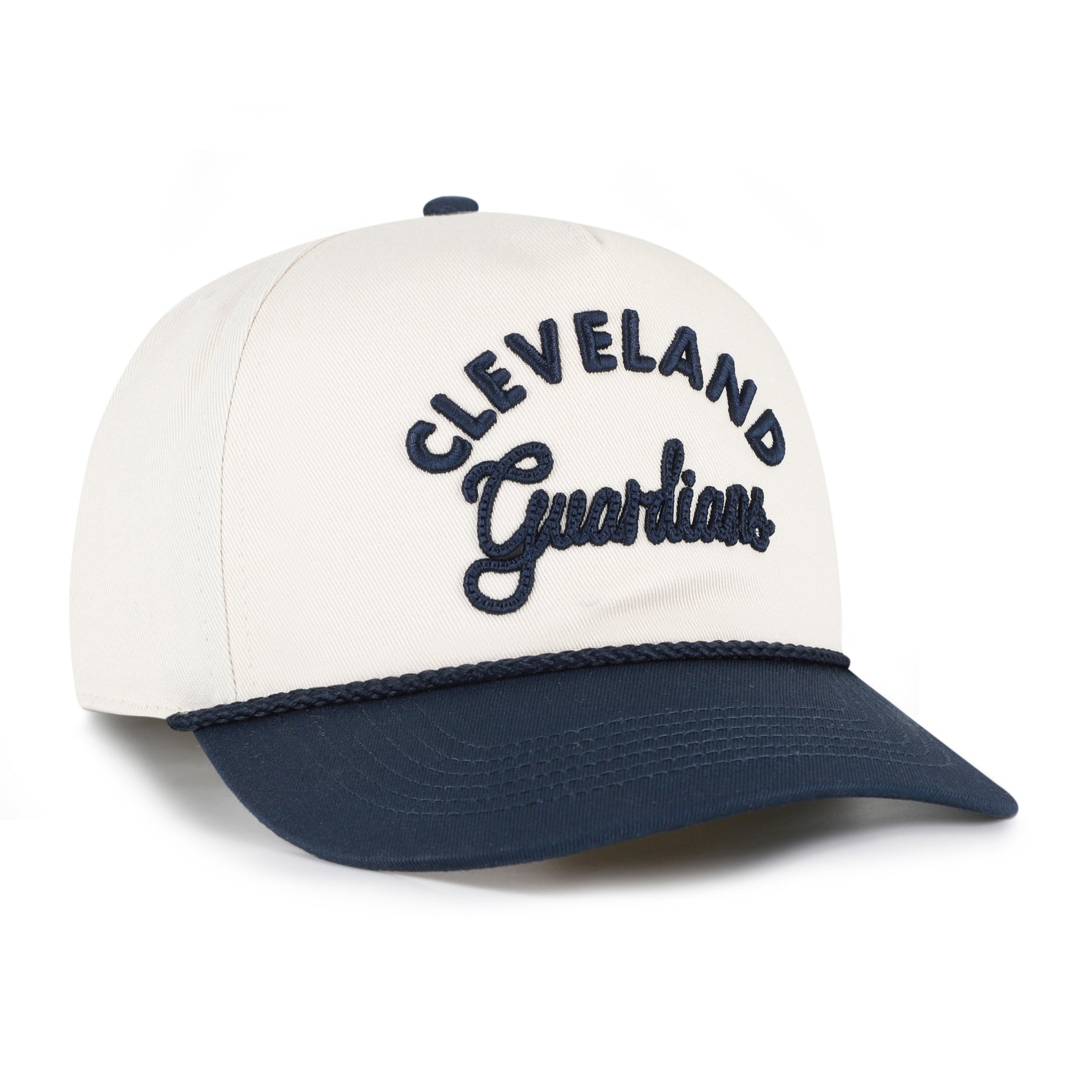 Unisex '47 Natural/Navy Cleveland Guardians Rope Script Hitch Adjustable Hat