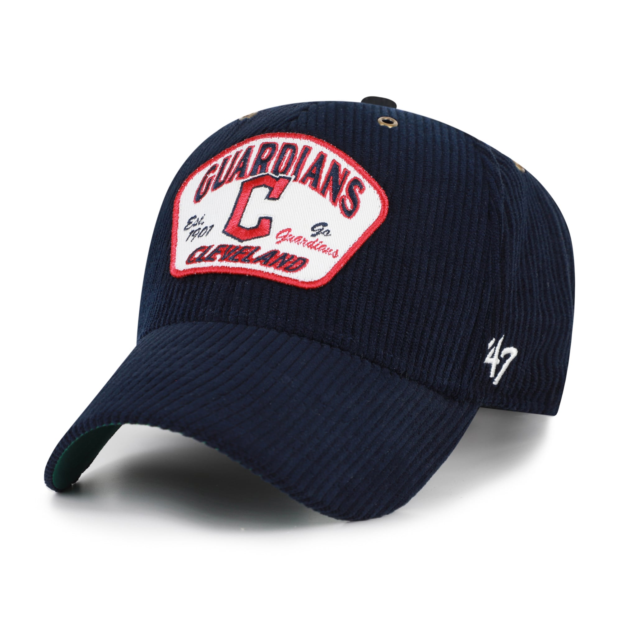 Casquette unisexe '47 Navy Cleveland Guardians Accordia en velours côtelé MVP ajustable