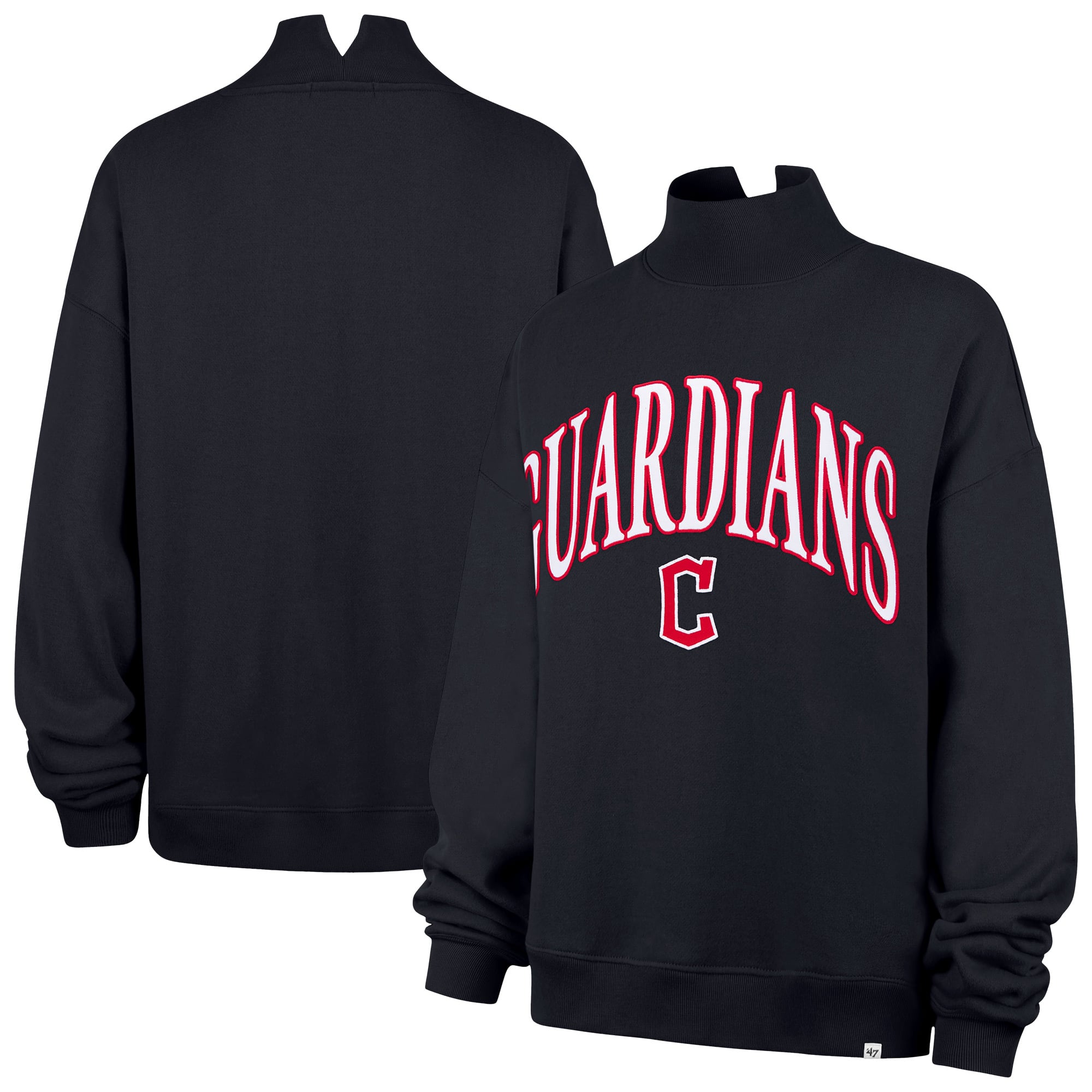 Sweat-shirt oversize à col montant « 47 Navy Cleveland Guardians » pour femme