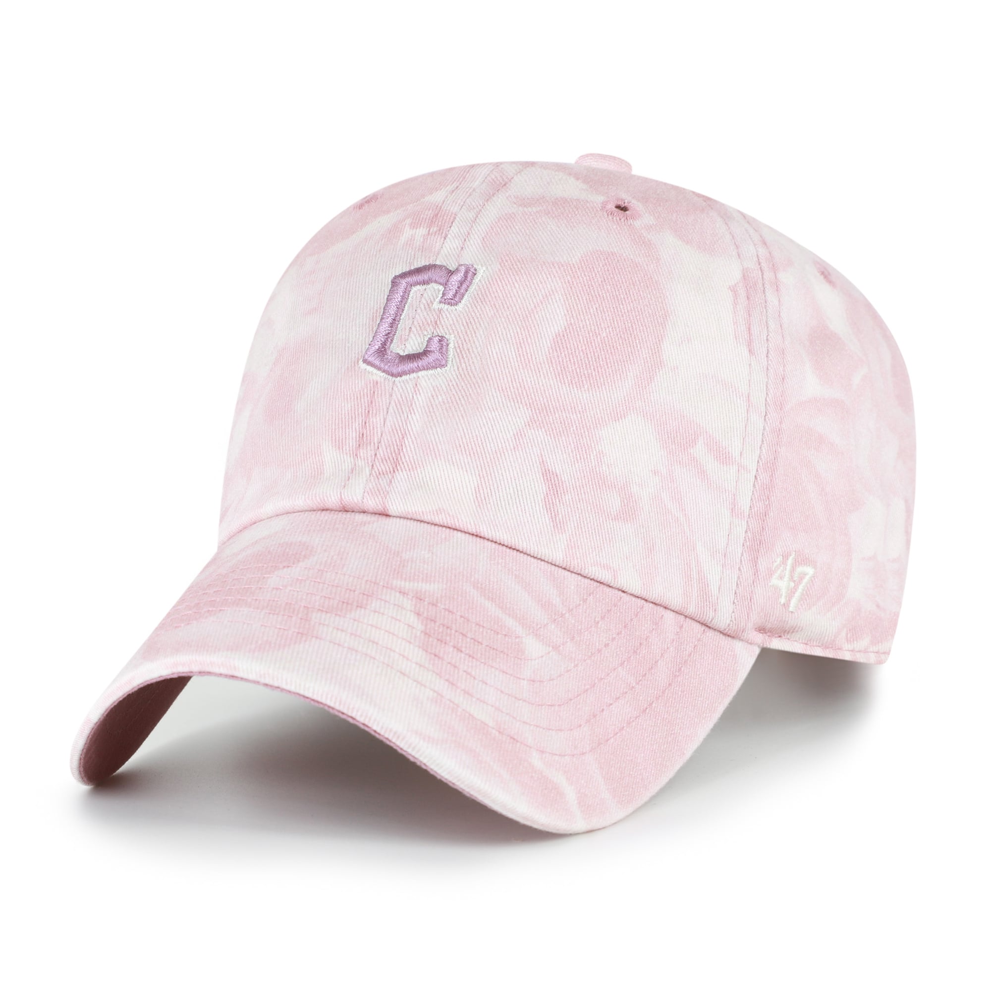 Women's '47 Pink Cleveland Guardians Gardenia Clean Up Adjustable Hat